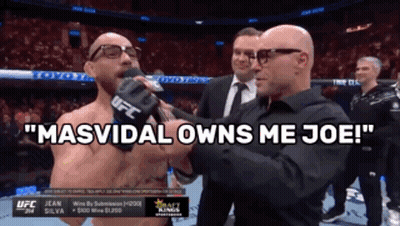 Man Talking Into Microphone Masvidal Owns Me Joe GIF