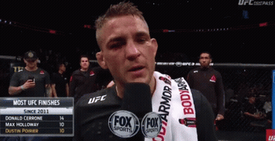 Man Talking Into Microphone Most UFC Finishes GIF