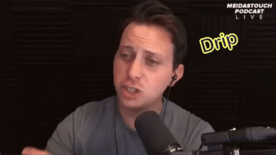 Man Talking Into Microphone Saying Drip GIF