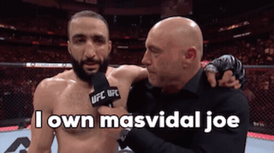 Man Talking Into Microphone Saying I Own Masvidal Joe GIF