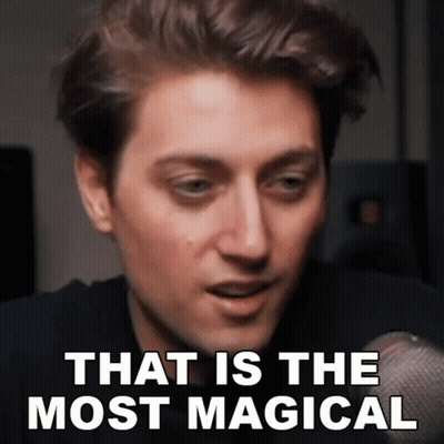 Man Talking Into Microphone Says That Is Most Magical GIF