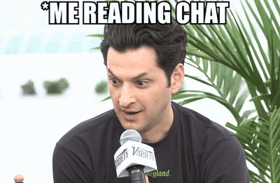 Man Talking Into Variety Microphone Me Reading Chat GIF