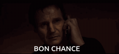 Man Talking On Cell Phone Bon Chance GIF