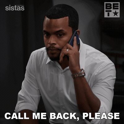 Man Talking On Cell Phone Saying Call Me Back Please GIF