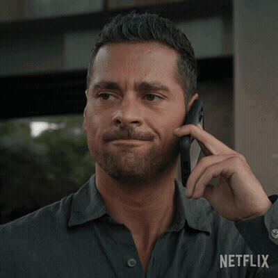 Man Talking On Cell Phone Saying Damn It GIF