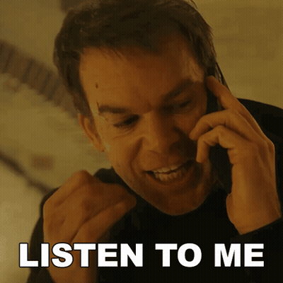 Man Talking On Cell Phone Saying Listen To Me GIF