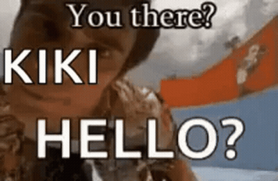 Man Talking On Cell Phone Saying You There Kiki Hello GIF