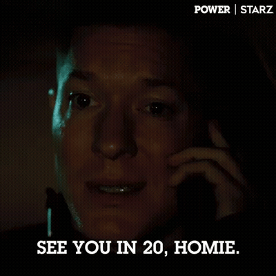 Man Talking On Cell Phone Says See You In 20 Homie GIF