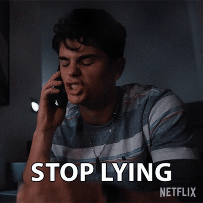 Man Talking On Cell Phone Stop Lying Netflix GIF