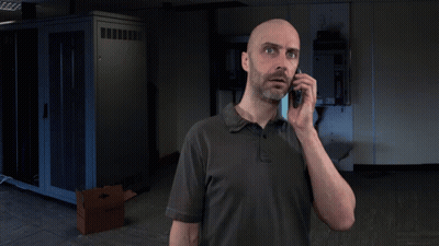 Man Talking On Cell Phone That's A Really Bad Sign GIF