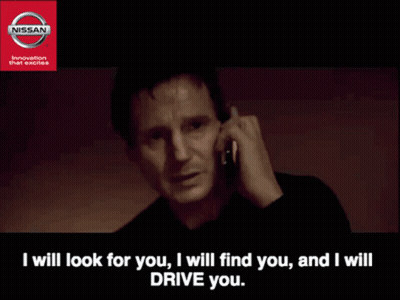 Man Talking On Cell Phone With Nissan Logo GIF