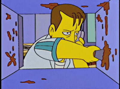 Man Talking On Phone Holding Knife GIF