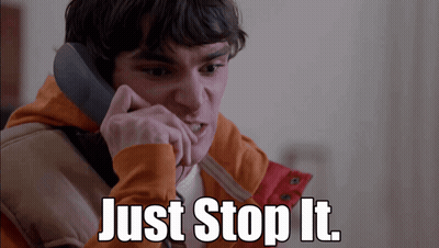 Man Talking On Phone Just Stop It GIF