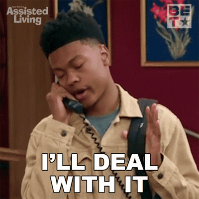 Man Talking On Phone Saying I'll Deal With It GIF