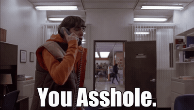 Man Talking On Phone Saying You Asshole GIF
