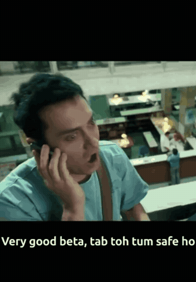 Man Talking On Phone Very Good Beta Tab Toh Tum Safe Ho GIF