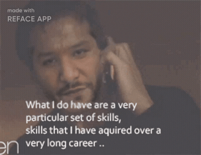 Man Talking On Phone With Skills Quote GIF