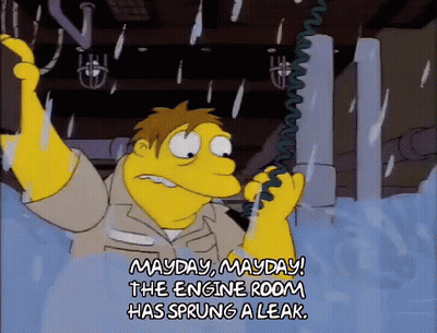 Man Talking On Telephone Mayday Mayday GIF