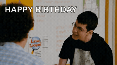 Man Talking To Another Man Happy Birthday GIF