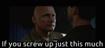 Man Talking To Another Man If You Screw Up Just This Much GIF