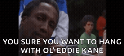 Man Talking To Another Saying You Sure Want To Hang With O Eddie GIF