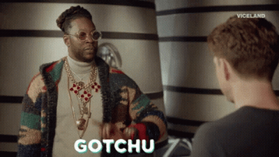 Man Talking To Another With Gotchu GIF