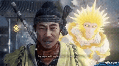 Man Talking To Monkey In Video Game GIF