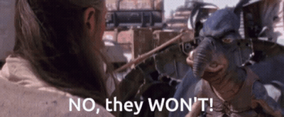 Man Talking To Monster Saying No They Won't GIF