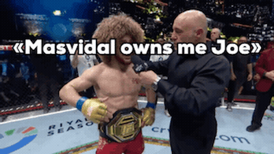 Man Talking To UFC Fighter With Belt GIF