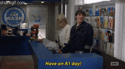 Man Talking To Woman At Car Wash GIF