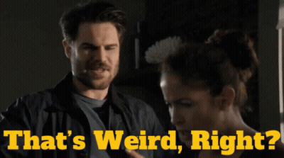 Man Talking To Woman Saying That's Weird Right GIF