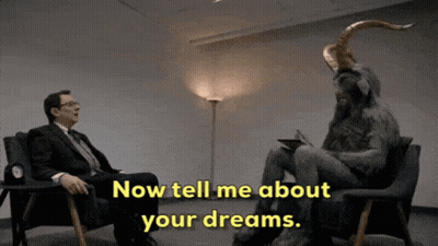 Man Talks Demon Now Tell Me About Your Dreams GIF