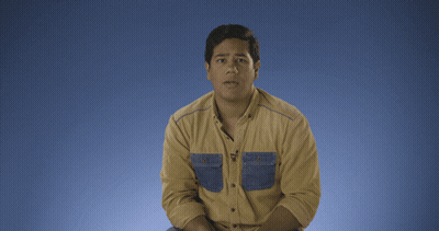 Man Tan Shirt Funny Face Arms Outstretched GIF