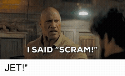 Man Telling Another I Said Scram GIF