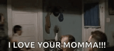 Man Telling Another Man I Love Your Momma GIF
