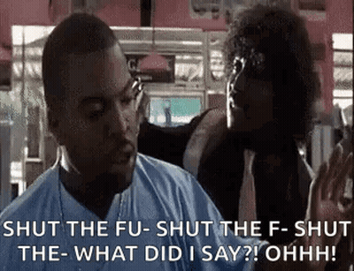 Man Telling Another To Shut The Fu GIF