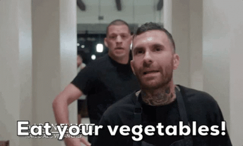 Man Telling To Eat Vegetables GIF