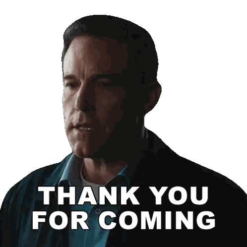 Man Thank You For Coming Sticker