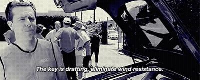Man The Key Is Drafting Eliminate Wind Resistance GIF
