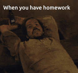 Man Thinking Of Homework While Laying Down GIF