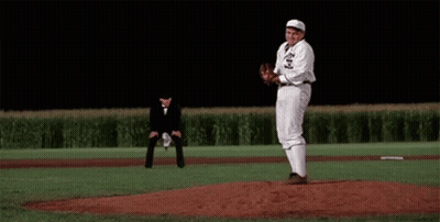 Man Throwing Baseball As Referee Watches GIF