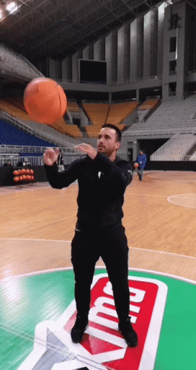 Man Throwing Basketball GIF