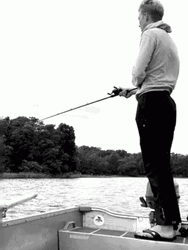 Man Throwing Fishing Rod GIF