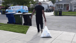 Man Throwing Garbage  GIF