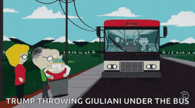 Man Throwing Giuliani Under A Bus GIF