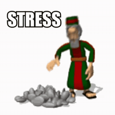 Man Throwing Rocks Stress GIF