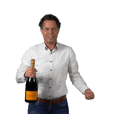 Man Throws Confetti Happy Birthday Champagne GIF