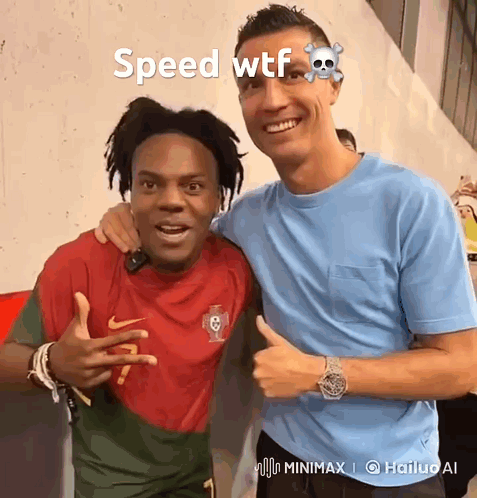 Man Thumbs Up Next To Man Speed WTF GIF