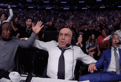 Man Tie And Headphones Arms Outstretched Crowd GIF
