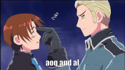 Man Touching Forehead With AoQ And AL GIF